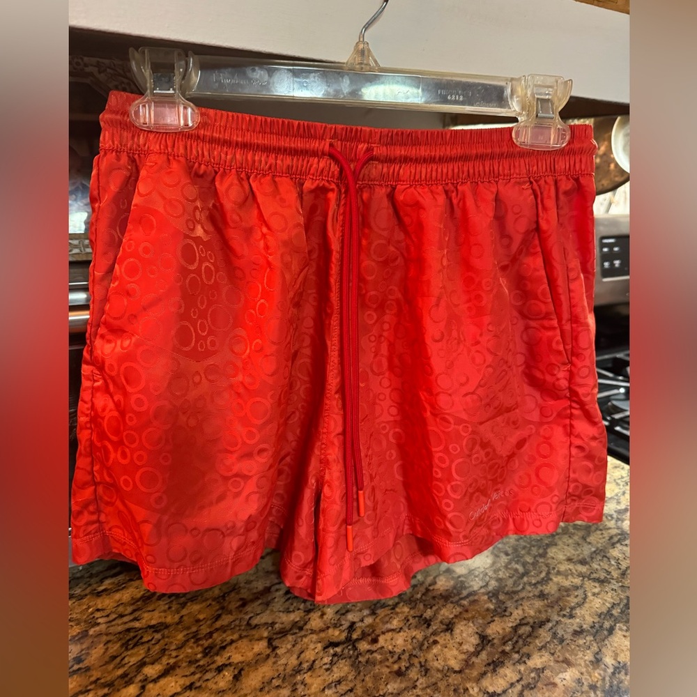 Outdoor Voices Red Circle Pattern Shorts